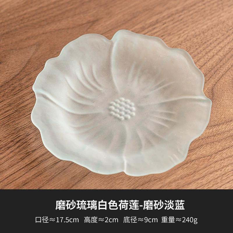 Household Tea Tray Flower Petal Small Tray Dim Sum Fruit Tray Japanese Style Kung Fu Tea Plate Coaster Table Decor Accessories