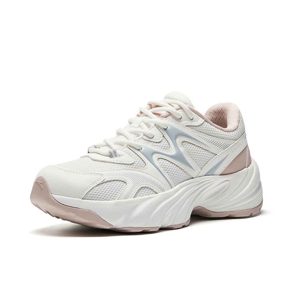 Anta Bear Shoes Mesh Breathable Retro Casual Shoes Women sneaker Paper-White Lotus-Gray 922548809-4