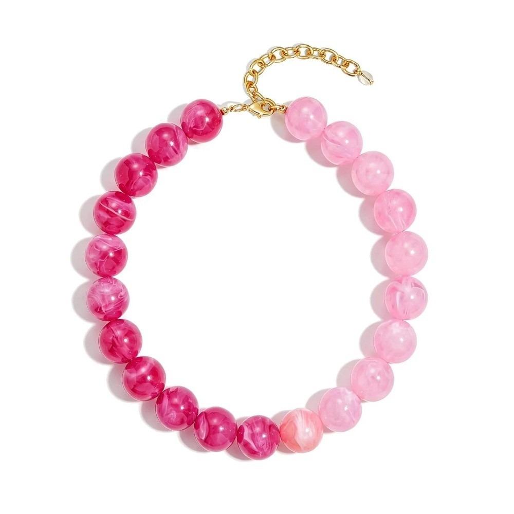 Large Women Choker Round Clavicle Chain Aesthetic Beaded Necklace Women