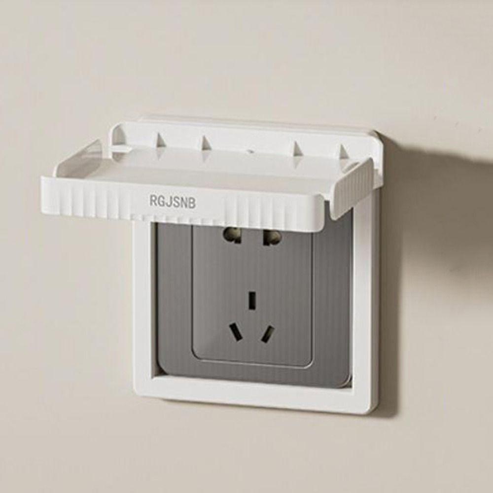 Plastic Wall Outlet Shelf Wall-mounted Charging Stand Brackets Socket Storage Racks  Router