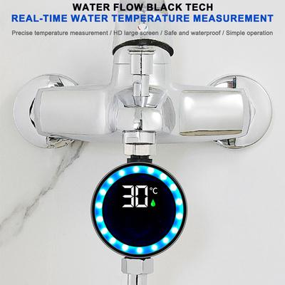Shower LED Display Water Thermometer G1/2 Bath Smart Thermometer 0-99℃ Household Water Shower Thermometer Meter