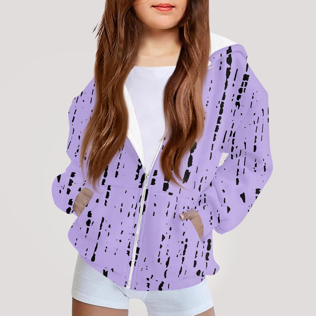 Moda dziecięca Bluza z kapturem z nadrukiem z długim rękawem Dziewczęca kurtka hoodie