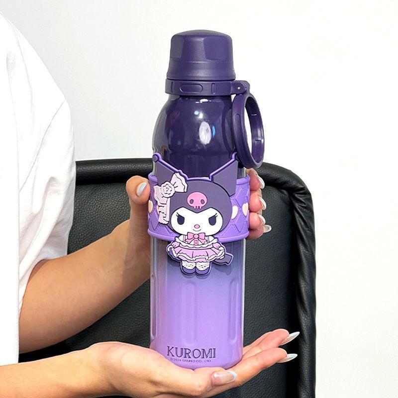 Sanrio Kuromi 700ml Insulated Travel Mug With Straw For Outdoor Sports And Commuting Kuromi Deep Purple