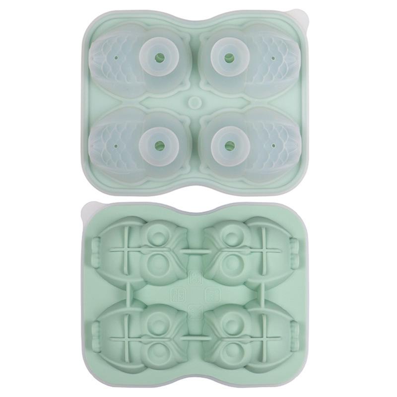 Bufniță și Pisică Formă de Silicon pentru Gheață Sferică și Cuburi pentru Acasă