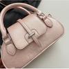 Pink Pearlescent PU Portable Messenger Bag
