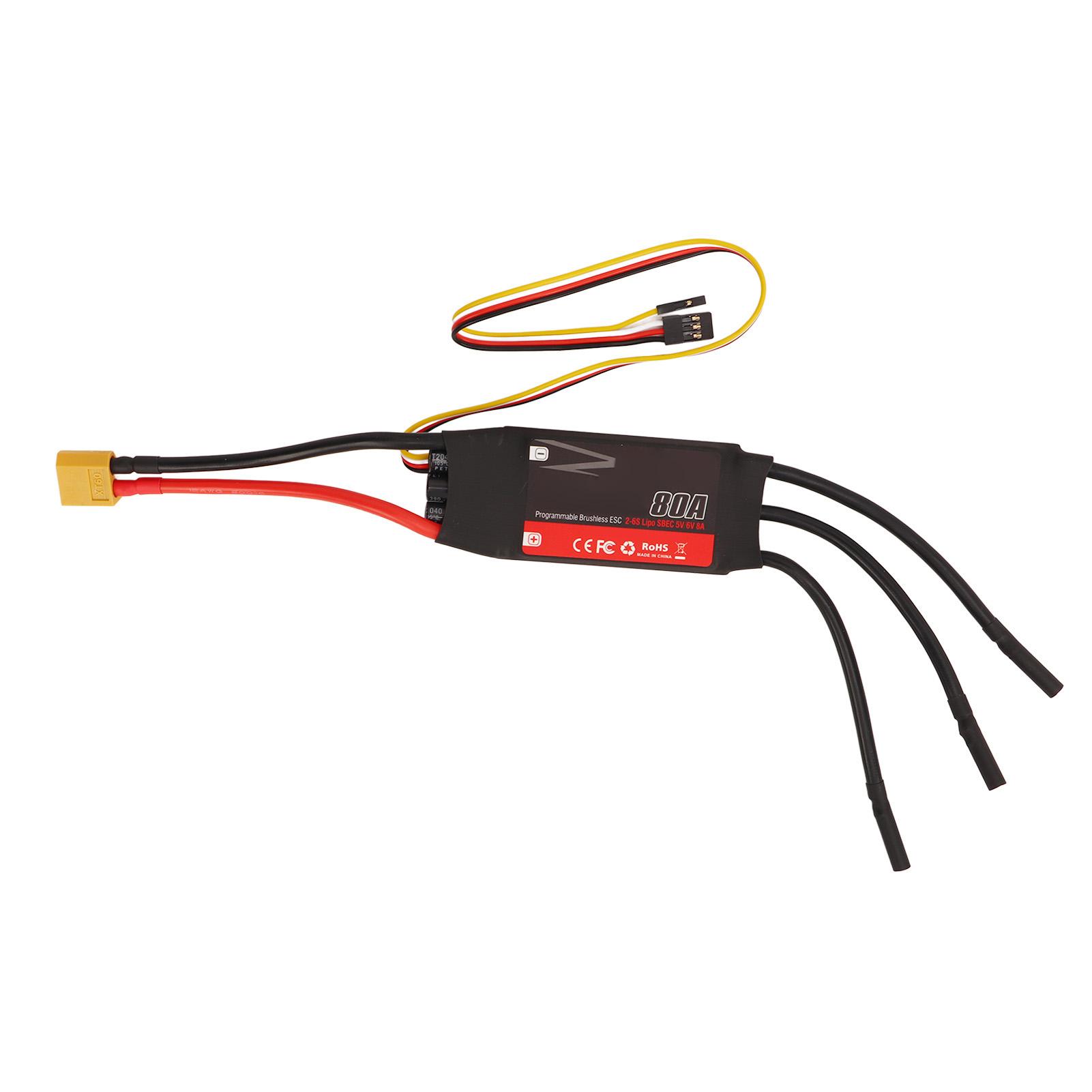 

80A Brushless ESC 32 Bit Processor RC Brushless Motor Electric Speed Controller Part for DIY RC