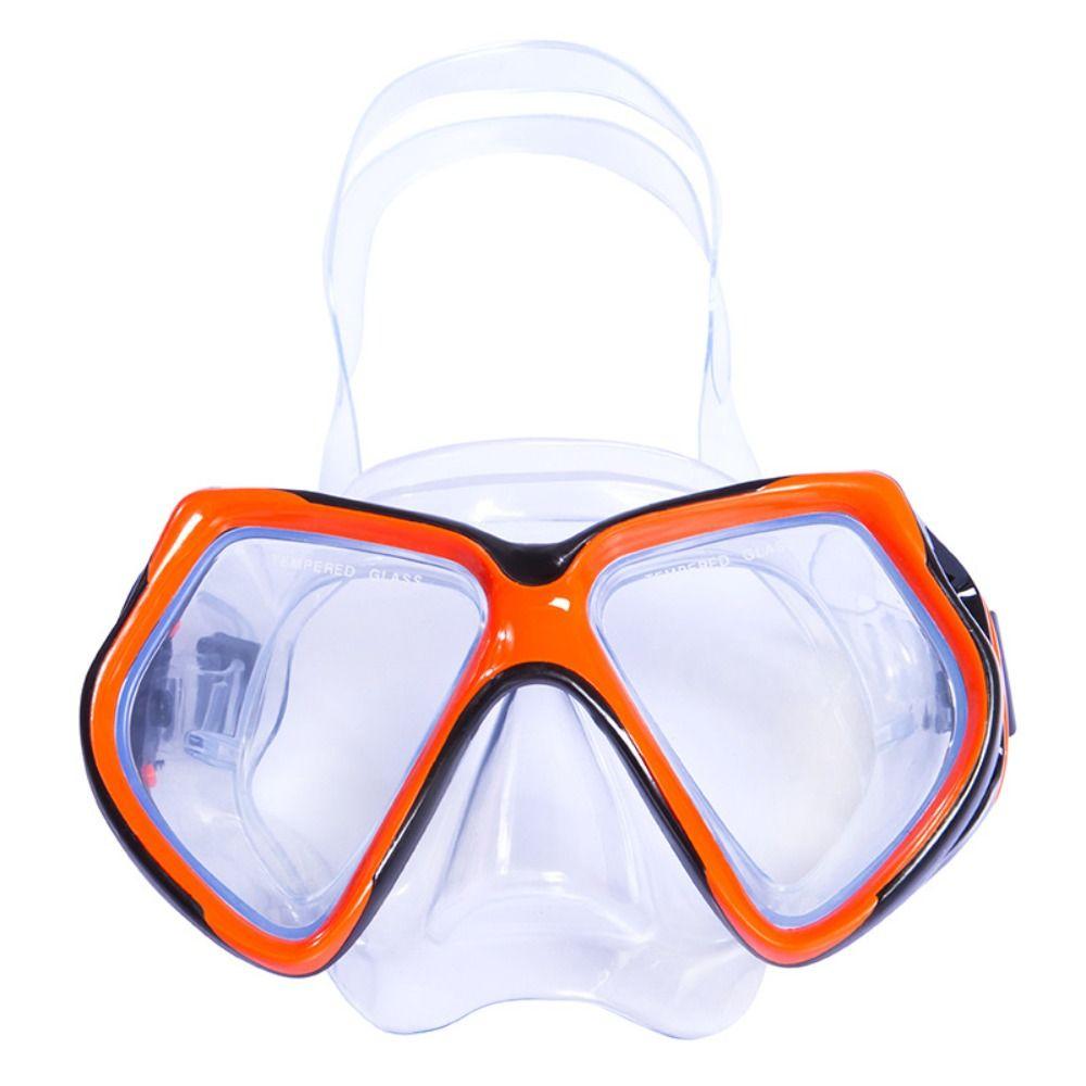 Tempered Glass Snorkel Mask With Nose Cover Underwater Mask Summer Diving Glasses For Adult