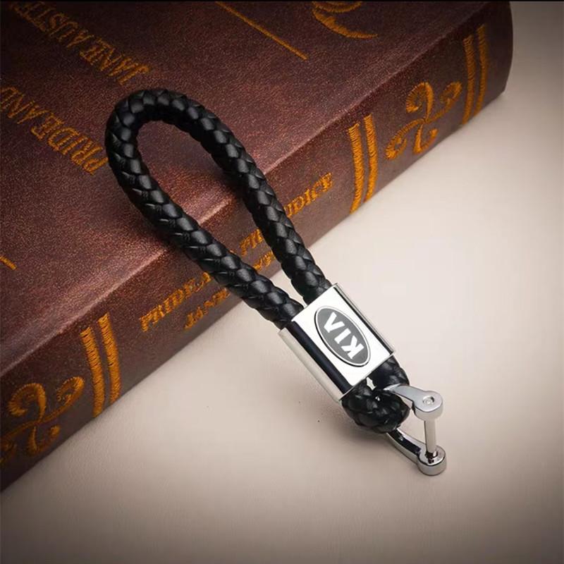 UQQV8 For Kia Rio Ceed Sportage Cerato Soul Picanto Metal/Leather Car Styling Keychain Accesspries key ring auto styling car decor