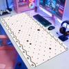 Pink Black Polka Dot Lace Large Gaming Mouse Pad XXL Extended Desk Mat Cute Trim Decor for Office