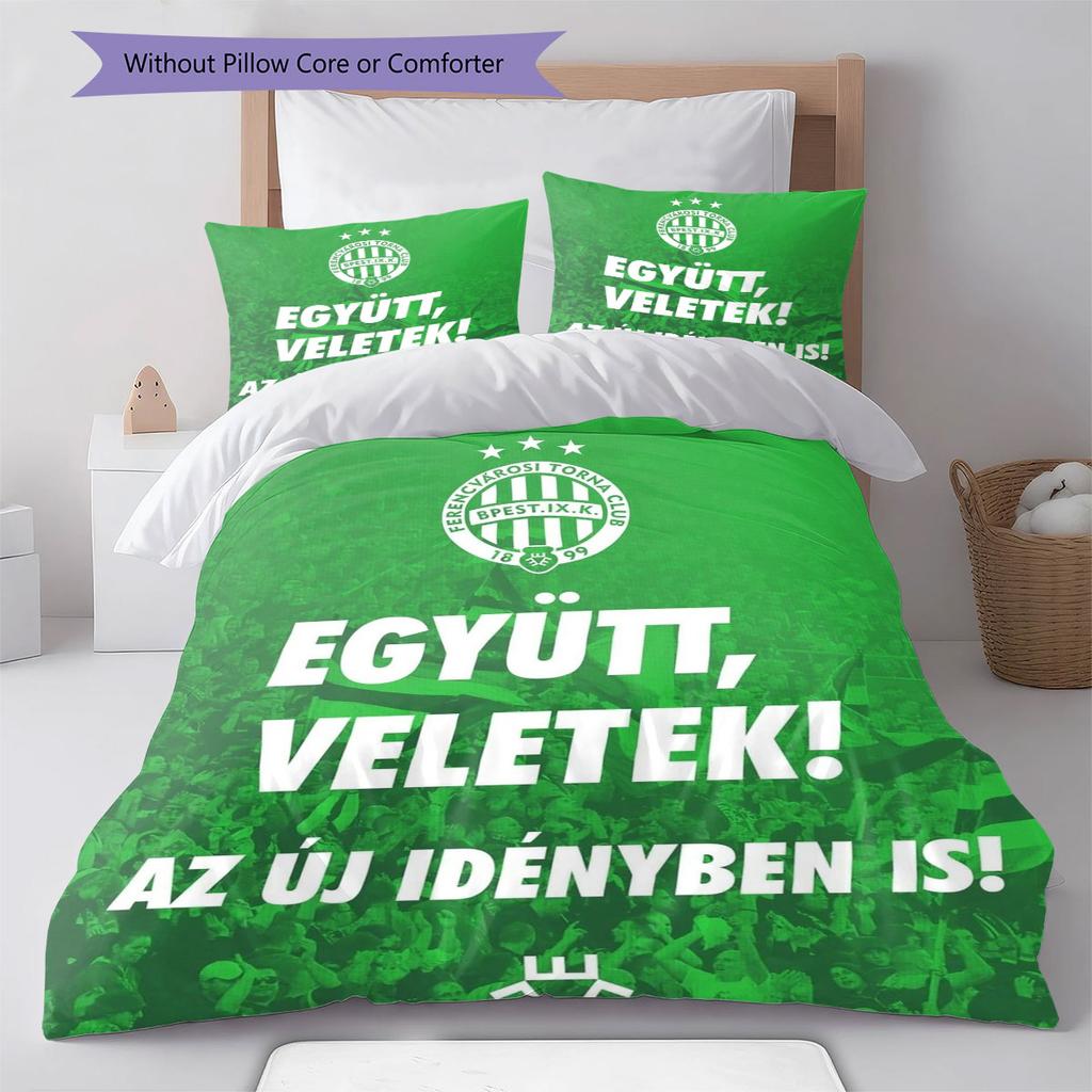 FTC Logo Pattern Bedding,Quilt Set Quilt Cover Pillowcase Home Birthday Gift(1 * Duvet Cover + 2 * Pillowcase, Without Core)