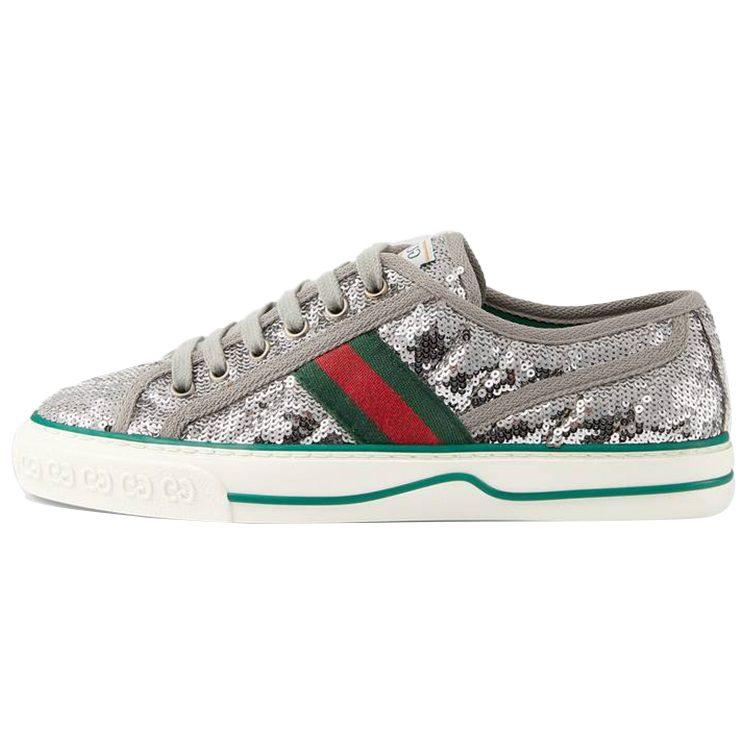 Gucci Wmns Tennis 1977 'Sequin - Silver' Women's 646438 2MO10 8161