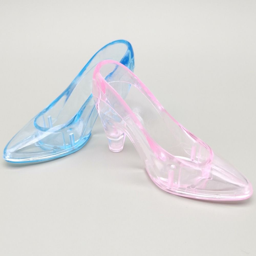 12PCS Creative Princess Slippers 3.5 Inch Crystal Shoes New Mini Cinderella Slippers