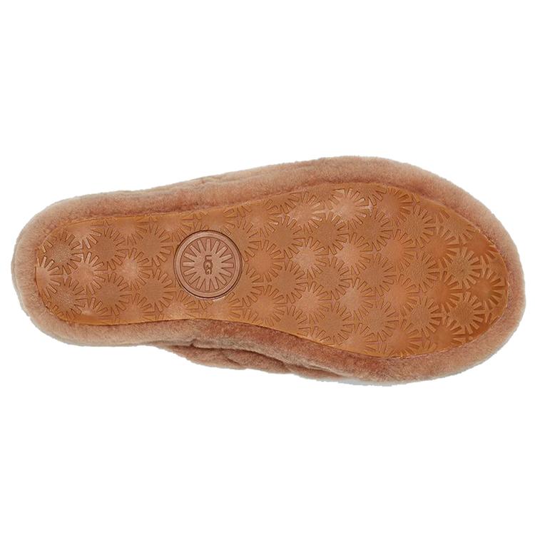 UGG Fluff Yeah Klapki Kasztanowe Damskie 1095119-CHE