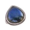 Natural Labradorite Gemstone 925 Solid Sterling Silver Jewelry Ring Size 10 W0o47