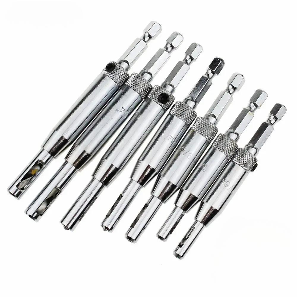 Zestaw wierteł centrujących do zawiasów HSS 4/7 szt. - 5/64" 7/64" 9/64" 11/64" Wiertła spiralne do drzwi, szafek i okien