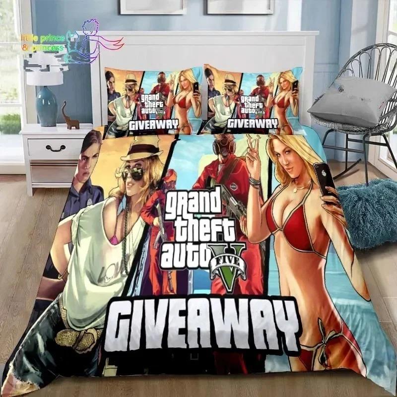 3D Print Grand Theft Auto GTA Game Gamer Bedding Set Single Twin Full Queen King Size Bed Set Aldult Kid Bedroom