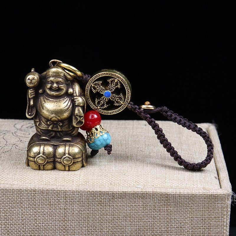 Copper Japan'S Black Sky God Of Wealth Desk Decorations Vintage Brass Home Decor Ornaments Crafts Vintage Handmade Figurines
