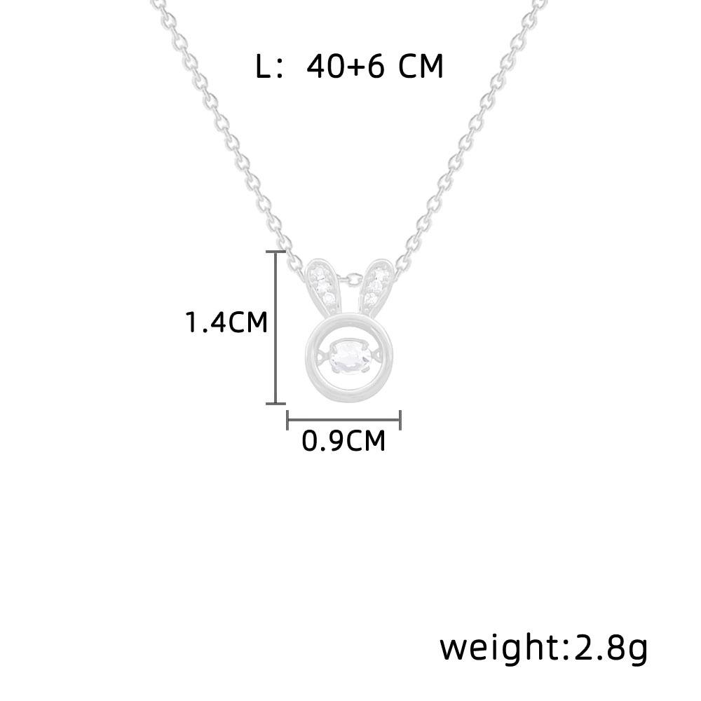 Cute bunny pendant necklace personalized design exquisite pendant girl sweet little fragrance clavicle chain