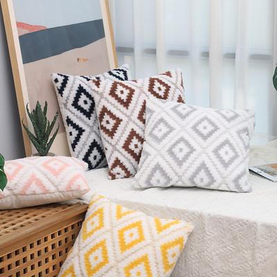 Nova fronha com padrão de diamante com almofada geométrica minimalista moderna para sofá de sala de estar de Natal, capa de almofada sem núcleo de travesseiro
