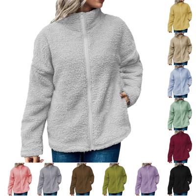 Women's Fashion Casual Long Sleeve Jacket Cardigan Stand Collar Warm Coat
