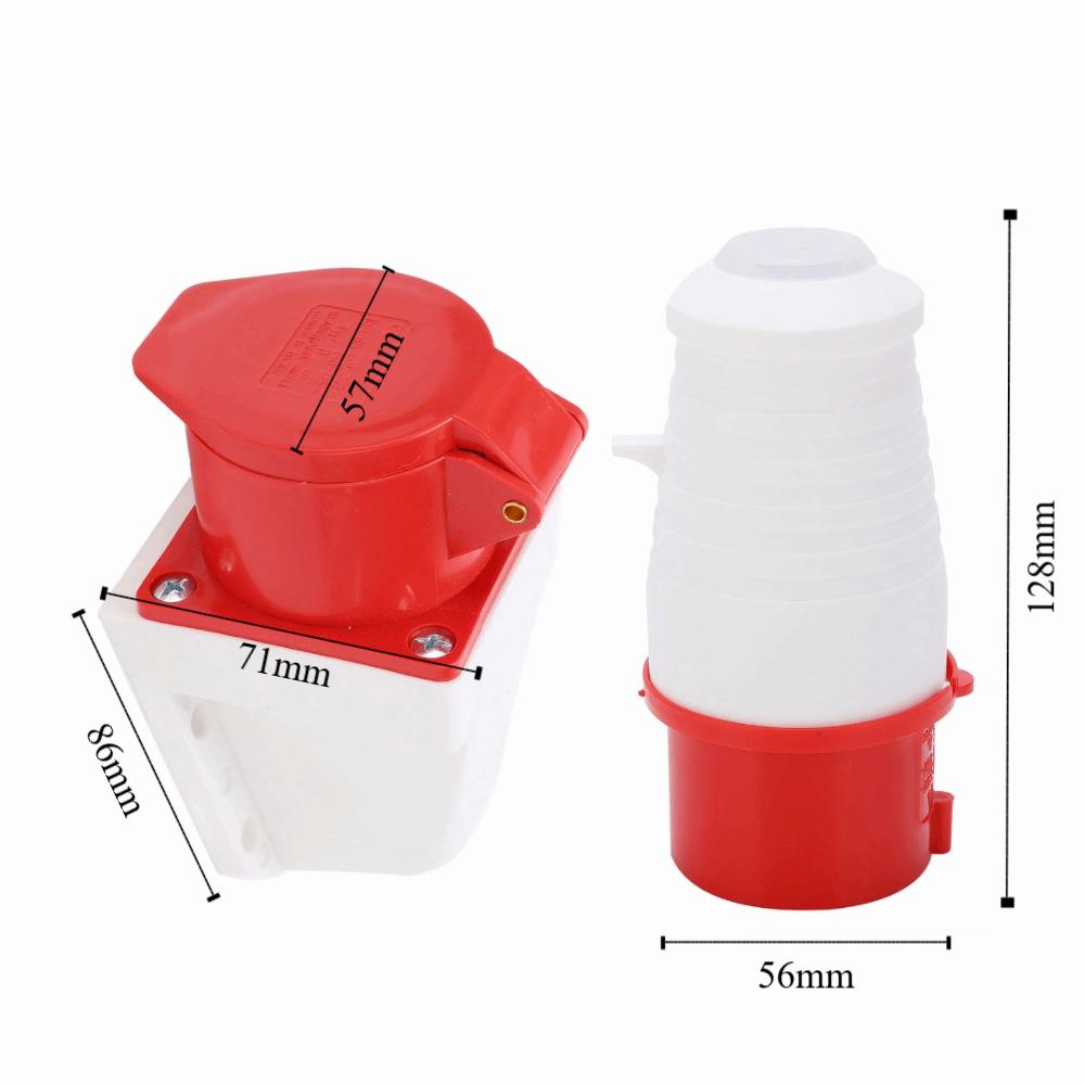 1 Set 16A Industrial Plug Connector 5Pin Plug & Socket Industrial Plug Socket  Outdoor/Indoor