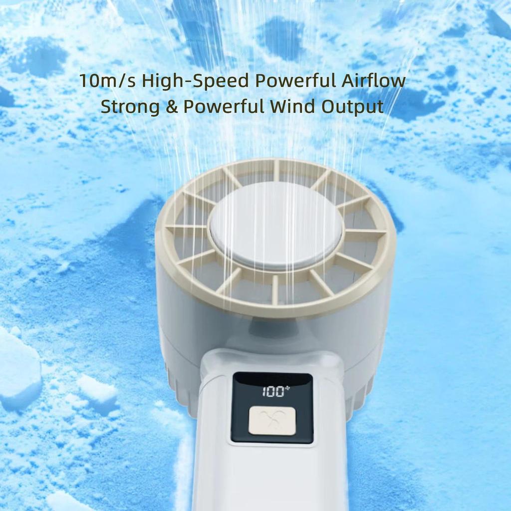Handheld Mini Fan, USB Rechargeable, Low Noise Portable Fan, Desktop, Long Battery Life, Office Desk Small Cooling Electric Fan, White