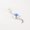 Dark Blue Cat's Eye Gemstone 925 Sterling Silver Jewelry Handmade Chain Pendant PP-44-33