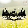 Unique Handmade Black Metal Deer Forest Wall Art Rustic Outdoor Home Decor Gift