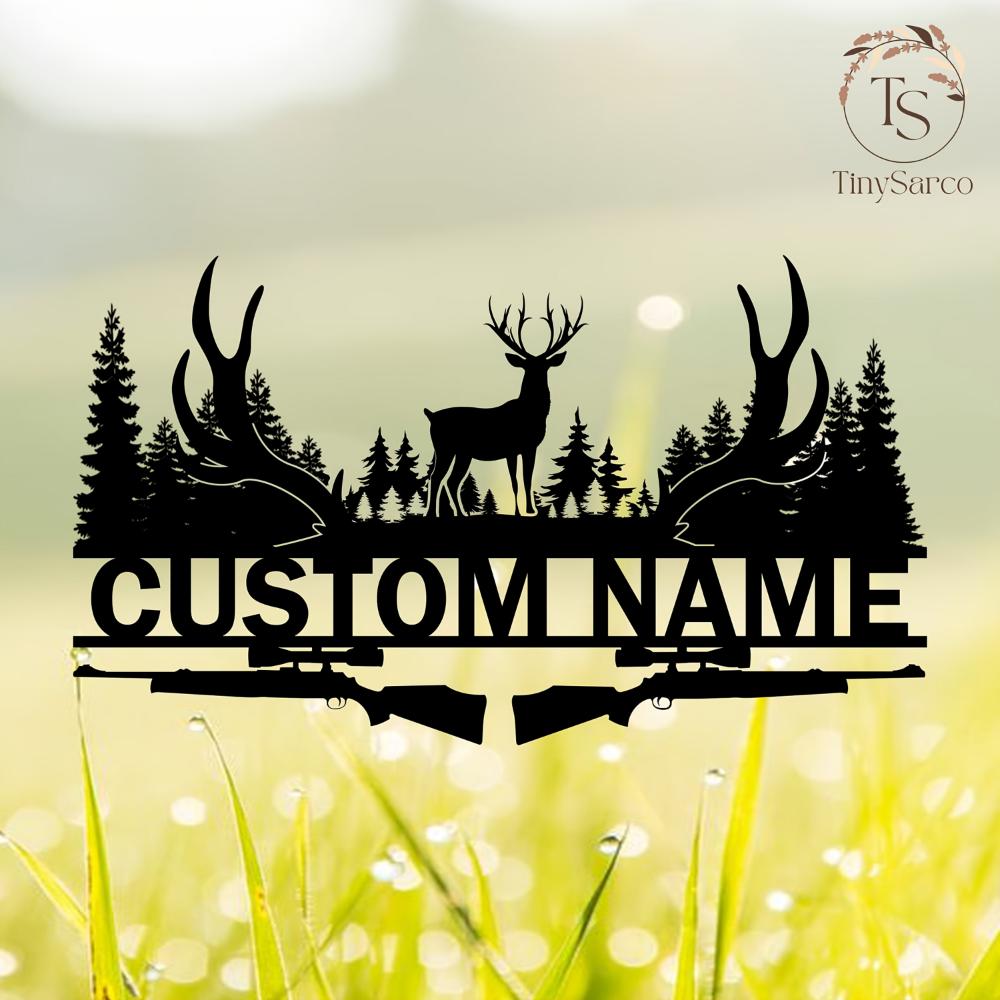 Unique Handmade Black Metal Deer Forest Wall Art Rustic Outdoor Home Decor Gift