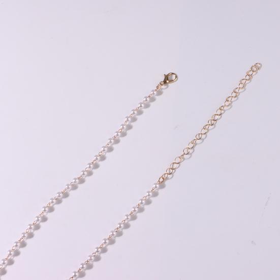 Halskjede Søt Sløyfe Lang Dusk Perler Anheng Temperament Pynte seg /Farge Kvinner