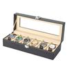 6 Slots Wrist Watch Box Watch Holder Storage Case Organizer PU Leather Watch Display Box Regalos Para Hombre