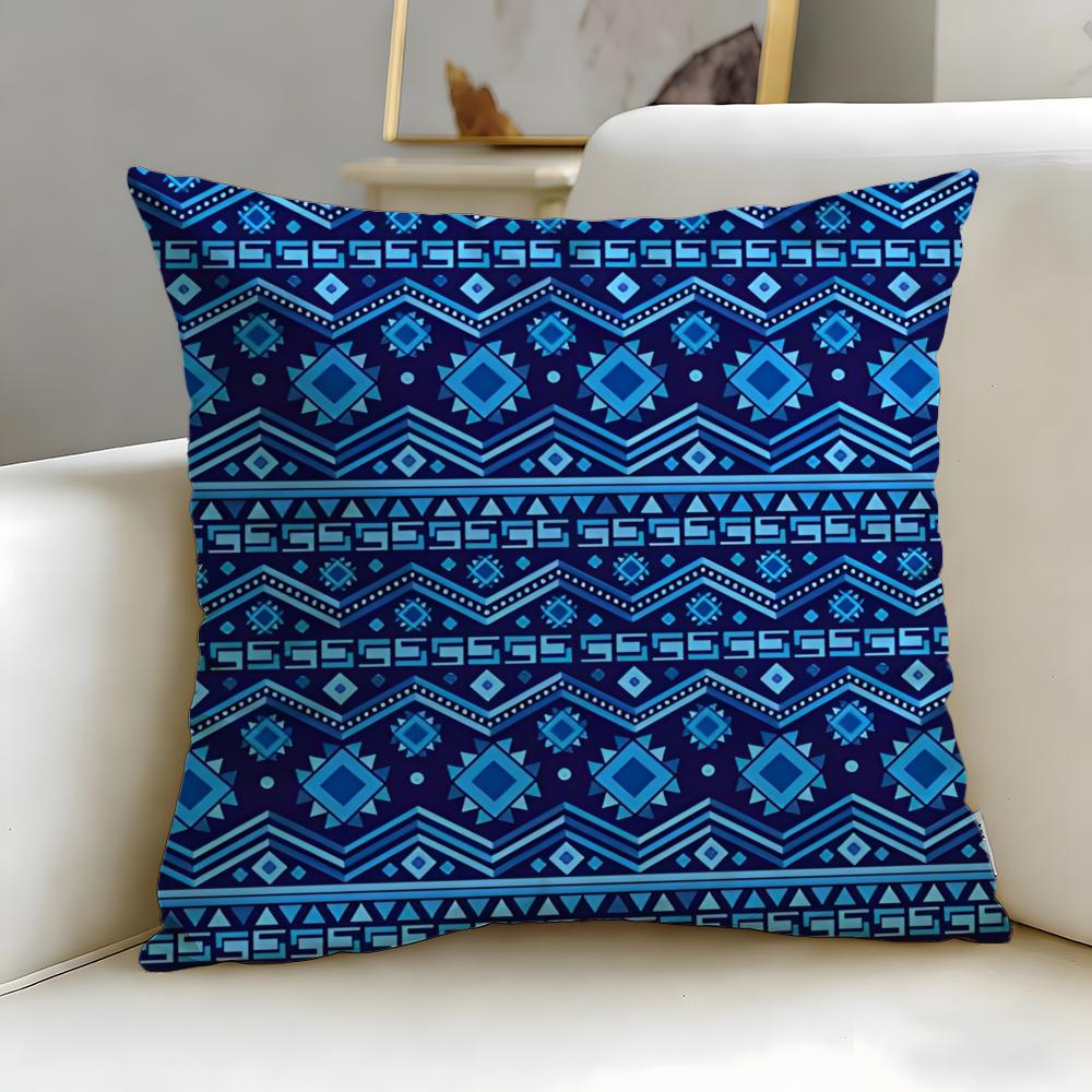 Creative Print Cushion Cover Soft  EasyWash Pillow Case  Versatile for Couch Bed Travel and Office