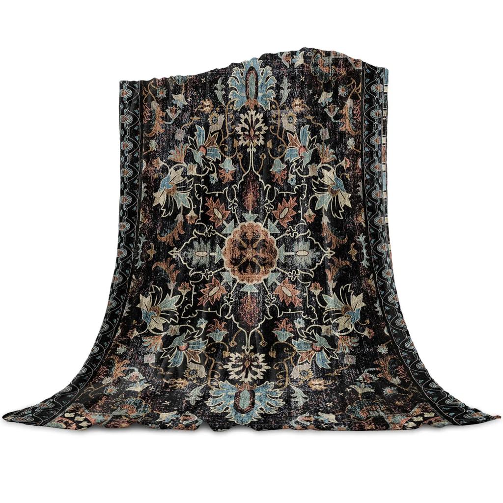 Vintage Floral Ινδικά Boho Ριχτάρια για Καναπέ-Κρεβάτι, Μαλακή Ζεστή Πλούσια Κουβέρτα, Τέλεια Δώρα για Χριστουγέννες
