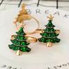 6 Stück Weihnachts-Serviettenringe Christbaumschmuck Weihnachts-Heimküchen-Esstischdekoration Neujahrsparty-Zubehör