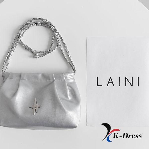 Shirring Chain Square Shoulder Bag (3 Colors)