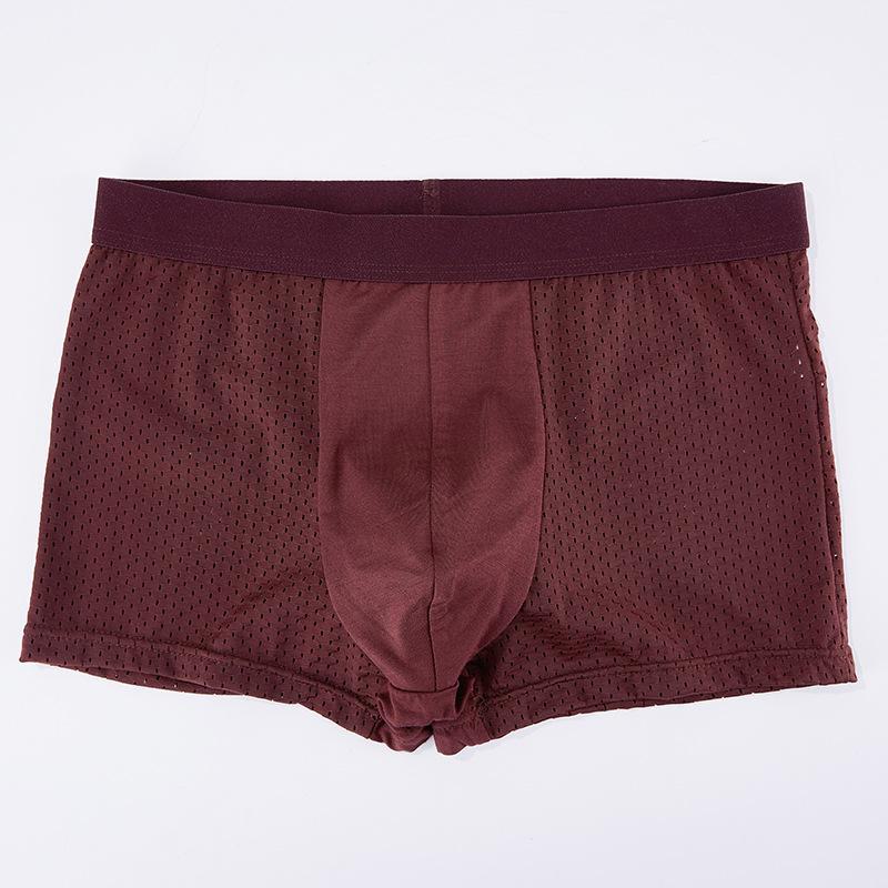 Męskie bokserki z siateczki Ice Silk Mesh Breathable - duże rozmiary, cienkie na lato
