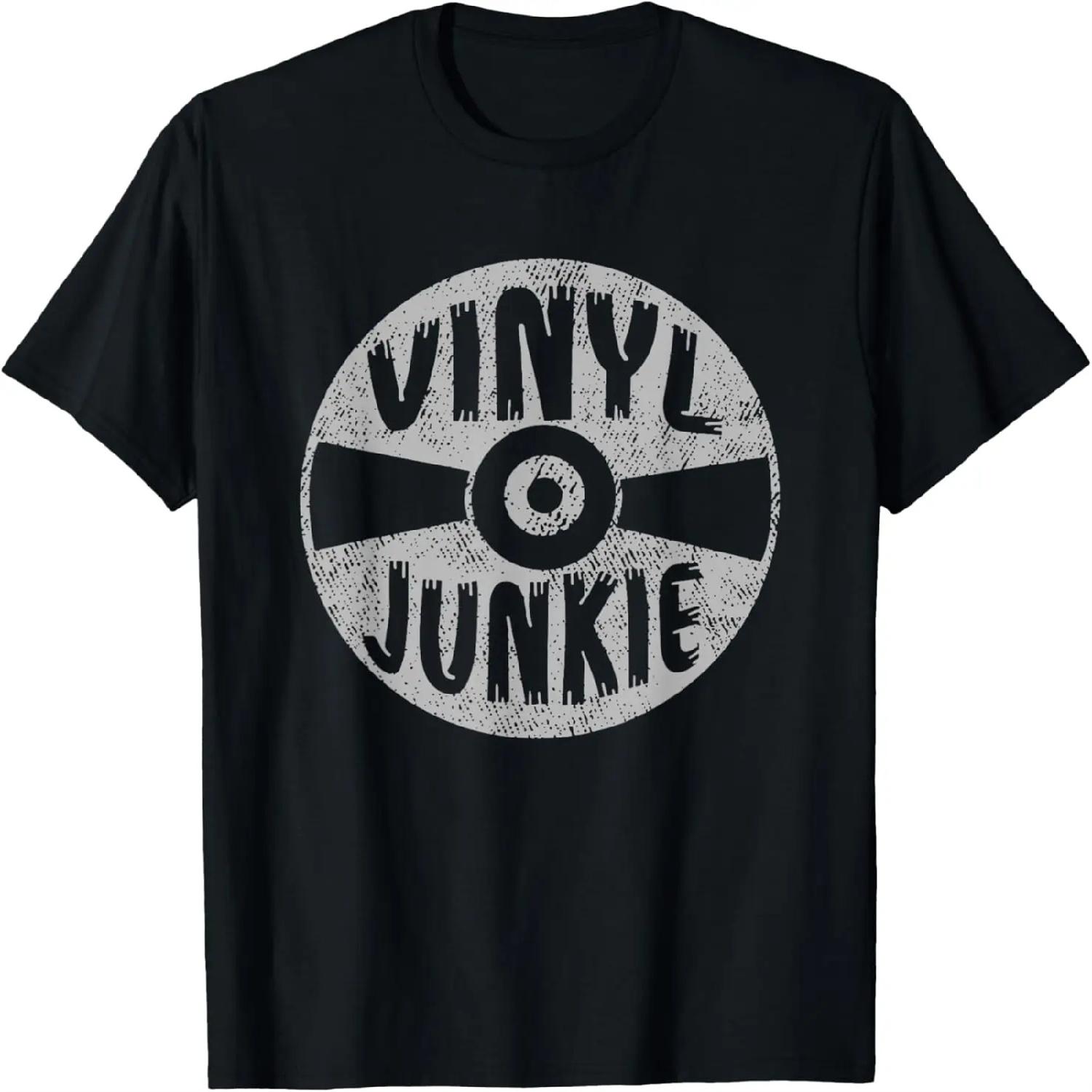 Vinyl Junkie Retro Music Vintage Album Vinyl Record Addict T-Shirt XXXXXL разноцветный