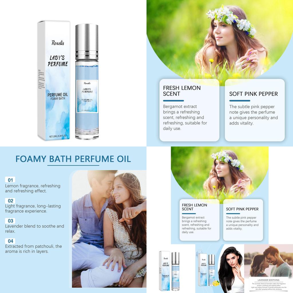 Refreshing Blue Perfume Natural Light Fragrance Alluring Charm Lasting Scent For Couples