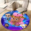 1pc Bubble Guppies Design Printed Area Round Carpet for Bedroom Living Room Home Decor Rugs Mat Non Slip Mat Rug for Bedside