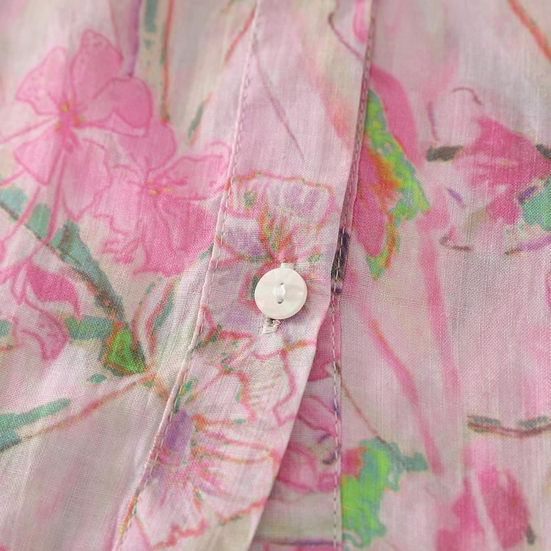 DIMANAF 2025 New Plus Size Women Tops Shirts Tees Casual Loose Blouse Print  Floral Autumn Cotton Long Sleeve