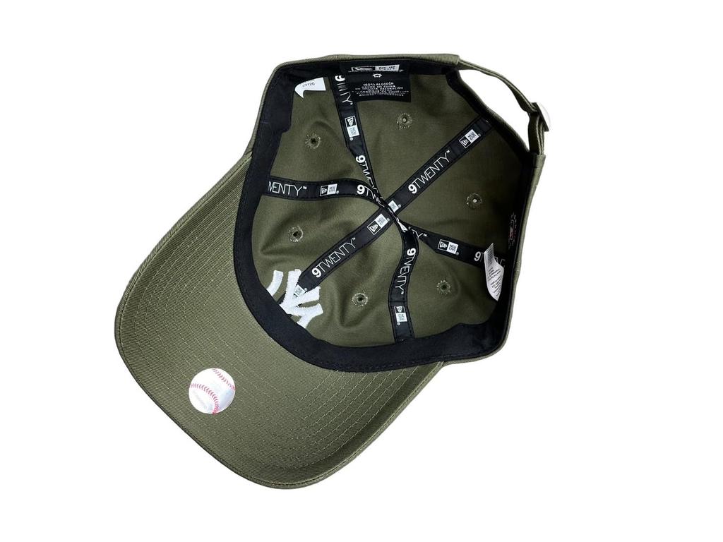 New Era 9TWENTY Baseball Team LA Soft Cross Adjustable Hat Free NY Cap, 920, Yankees/Dodgers, Baseball, NYY, Strap, (JP, Alphabet, Size, Olive) [Used]