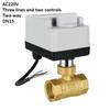 Brass Bidirectional Electric Ball Valve AC220V 1/2 "3/4" 1 "1-1/4" 1-1/2 "waterproof Electric Ball Valve Dual Control T/L Type