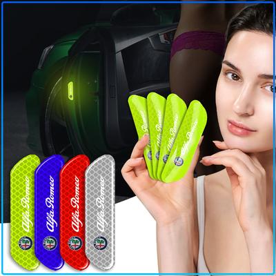 Per 159 147 156 166 Giulietta Giulia Mito Stelvio Brera Spider 4 PZ/set Adesivi Strisce Riflettenti di Sicurezza per Auto
