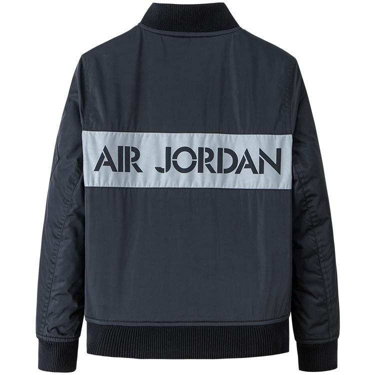 Jordan Back Logo Zip Collar Jacket Kids Jackets Black JD2042001GS-001
