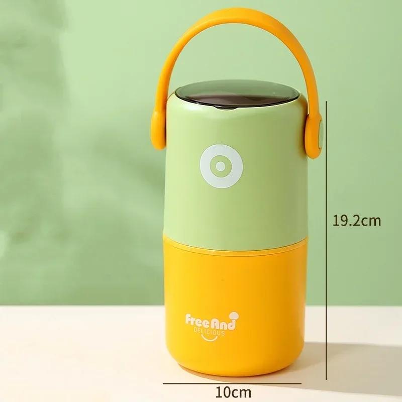Portable Double-layer Lunch Box for Kids 304 Stainless Steel Insulated Bento Box with Handle Office Worker Food Containers