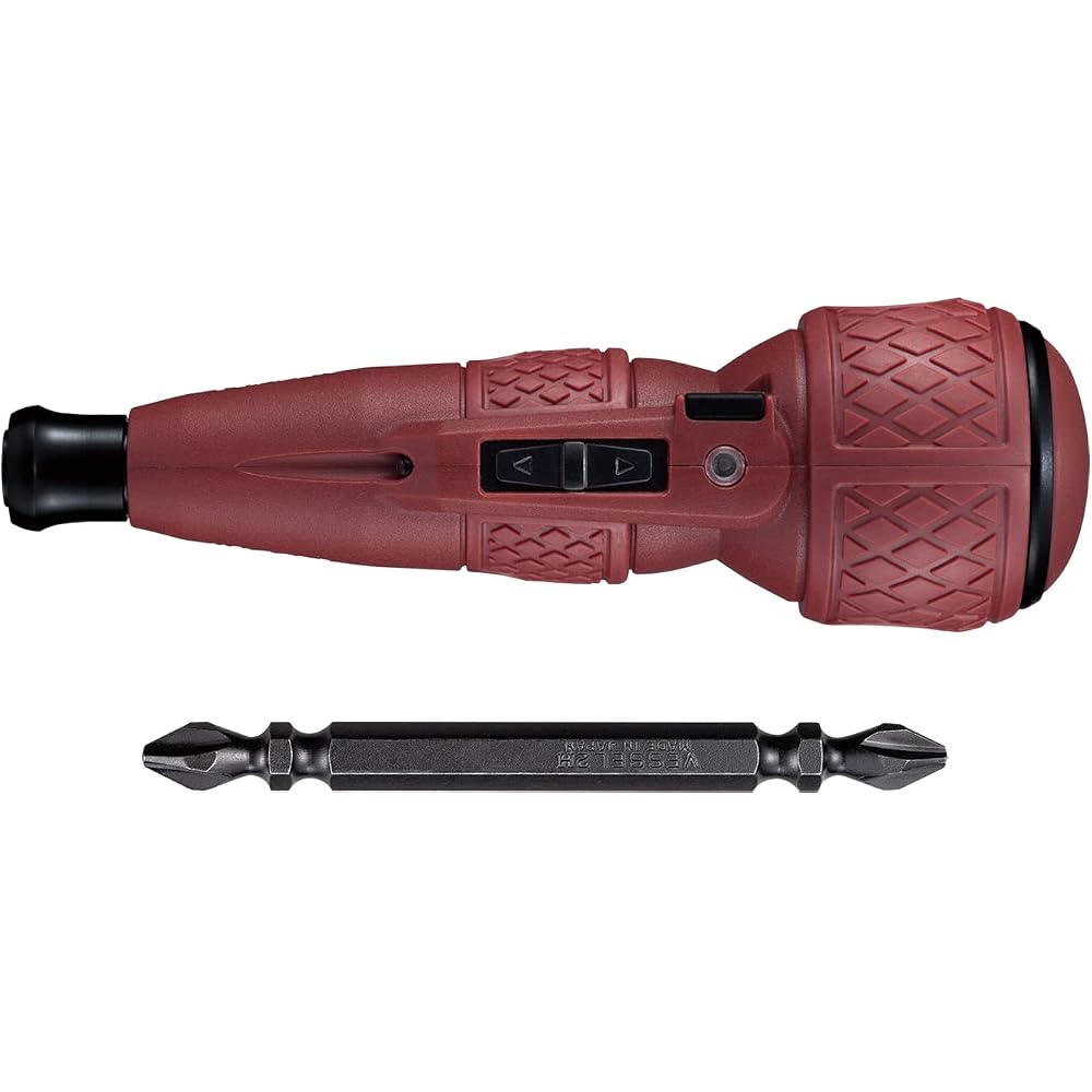 VESSEL (VESSEL) Electric Ball Grip Driver Limited Color (Dull Red) with 1 Bit Electric Draball Hi...