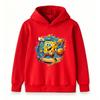 Kids Boys Girls Sponge Basketball Cartoon Print Hoodie Casual Long Sleeve Pullover Sweatshirt Tops for Children