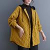 Loose Big Size Plus Size Long Sleeve Button Autumn Winter Casual Hoodies Jackets Coat