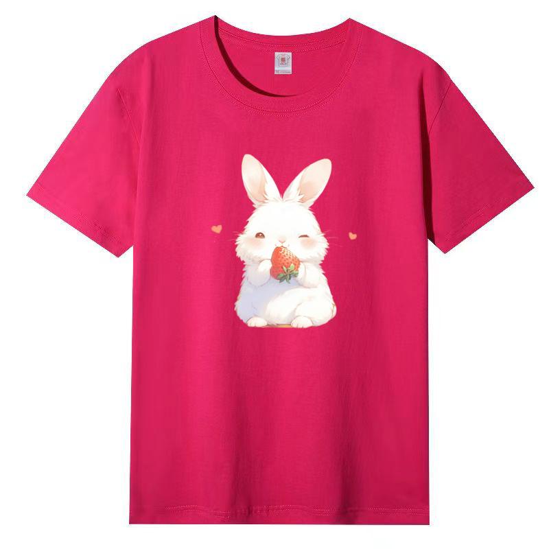 Summer New Short-sleeved T-shirt Female Cotton Loose Korean Cartoon Printing Half-sleeved Blouse
