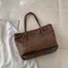 IELGY Ladies Tote Bag Retro Merad Color All-Match Portable One-Shoulder Large-Capacity Commuter Bag